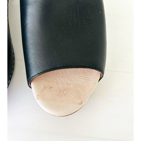 Dansko Ravyn Peep Toe Leather Mule Slide Sndal Slip On Clog Black Sz 39 US 8-8.5 - Picture 5 of 7